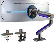 [NB ERGONOMIC] Gaming Monitor Arm for Flat/Ultrawide/Curved Monitors 32 to 60 inch, Heavy Duty Monitor Stand Load up to 20 kg, VESA 75/100 mm Monitor Mount G60-New