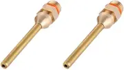 2 Pcs 11mm Silicone Gun Nozzle Set Extension Copper Nozzle Glue Gun Accessories 2.0x70mm 3.0x50mm 2.0x50mm 2.0x34mm(70x2mm-2pcs)
