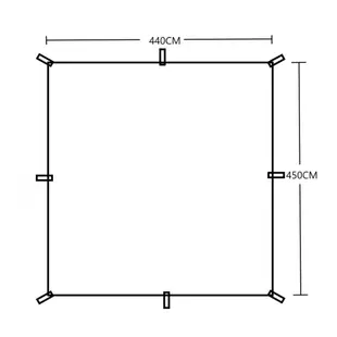 DERJINN 德晉 | DJ-225 探險家方型防水天幕(附營柱) 銀膠方形天幕 炊事天幕 遮陽天幕