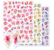 Nail Art Stickers Pink Green Leaf Ginkgo Biloba Clover 3D Decals NH15