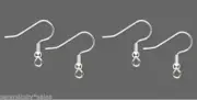 Wholesale 1,000 Silver Plated Ear Wires~Earrings w/ Bead + Coil SHINY No Nickel