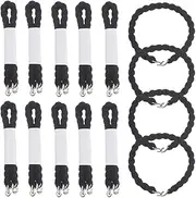 [SOFPLATE] 1 Box 16PCS Black Boot Bands Military Pant Straps Elastic Boot Blousers Legging Straps with Metal Hooks for Army Navy Air Force Hiking Climbing Cycling Outdoor Sports Accessories Men Women