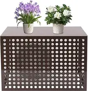 [BENTFL] Air Conditioner Fence for Outside, Air Conditioner Privacy Fence 3 Panel, Trash Can Fence, Freestanding Fencing to Hide Air Conditioner, AC Unit Fence, 37.01"" x 17.72"" x 26.38""(Brown)