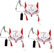 1pc Fox Glow Mask Children Clothes Clothes Mask Party for Adults Bunny Half Masks Light up Halloween Party Cosplay Masks Masks Demon Facial Mask Shine Plastic