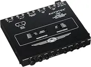 Autotek 7007 Multiple Source Signal Processor (Black) – .5 Inch DIN, 2-Way, 4-Band EQ, 9 Volt Line-Driver, 2 Inputs, 3 Outputs, Master Volume Control, Subwoofer Control, Includes Bass Remote