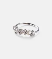 [Suzanne Kalan] Suzanne Kalan Amalfi 14kt white gold ring with diamonds and topaz M silver