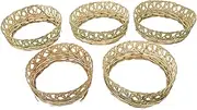 WOFASHPURET 5pcs Hat Circle Cap Party Funny Hats Oriental Hat Rice Hat Hand Weaving Hat Small Woven Basket Woven Plant Basket Hat Hanger Japan Bamboos Hat Tassel Garland Rings for Hats