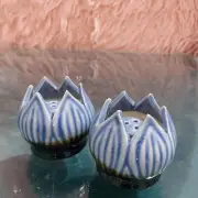 Ceramic Insense Stick Holder Pack of 2 Blue