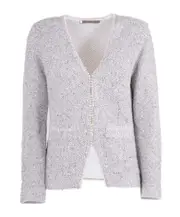 D.exterior Pearl Trim Jacket L White