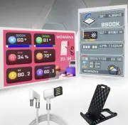 WOWNOVA White 3.5in Computer Temp Monitor, PC Temperature