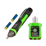 Digital Non-Contact Voltage and GFCI Receptacle Tester Kit Light-weight Compact