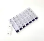 Weekly AM/PM Pill Box Portable Travel Prescription & Medication Pill Case Org...