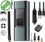 Portable Tyre Inflator, Cordless Air Compressor, 140PSI Digital Pump Car, Bike