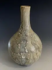 Unique Glaze Design- Signed Studio Art Pottery Ceramic Vase