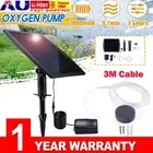 Pond Water Oxygen Pump Oxygenator Solar Powered Air Stone Aerator Fish Tank AU