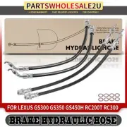 4x Front & Rear Brake Hydraulic Hose for Lexus GS300 GS350 RC300 RC350 2018-2019 (for: Lexus)