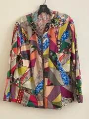 NWT Johnny Was L LARGE Versa Jacket Reversible Print Vintage Floral Patchwork
