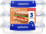 Sistema Stax to Go 520 mL Rectangle Food Storage Containers | Leakproof Airtight
