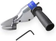 Sheet Metal Cutter Drill Attachment Compatible with Multiple Models of Electric Drill, Heavy Metal Cutter for Cutting Iron and Aluminum Wide-Throat Shear Head (Blue)