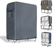 WES Folding Bed Storage Cover, Fits 31-Inch Single Folding Beds (31.5”×14”×44”) Waterproof and dustproof Protection Folding Bed Cover, Grey