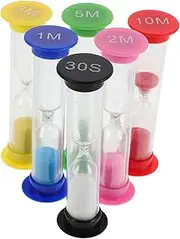 Toddmomy 12pcs Colorful Timer Boy Girl Creative Sand Clocks for Brushing Teeth Cooking Educational Games and Management Skills Development
