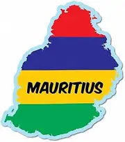 Mauritius Continent Flag Sticker