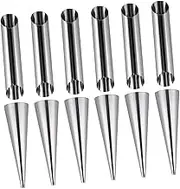 Alipis Stainless Steel Croissant Baking Molds 12pcs Set Reusable for Kitchen Use