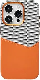 VFDHN Card Holder Leather Case for iPhone 16 15 14 13 12 Pro Max Plus Pocket Wireless Charging Alloy Lens Hit Color Back Cover,Grey,Orange,for iPhone 14