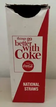 Vintage Coca Cola STRAWS With Things Go Better With Coke Box Circa 1960’s