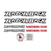 Northern Star - Razorback black decal set - old school bmx