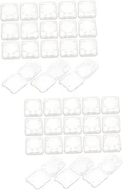 FELTECHELECTR 48 Pcs Memory Card Storage Box Computer Memory Card Cases Card Case Holder Clear Memory Card Wallet USB Electronic Sim Business Card Holders Computer Memory Card Holder Plastic