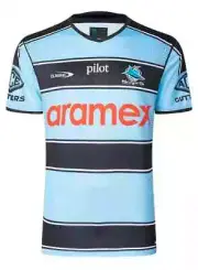 Cronulla Sharks 2025 NRL Mens Warm Up Training Shirt Sizes S-7XL BNWT