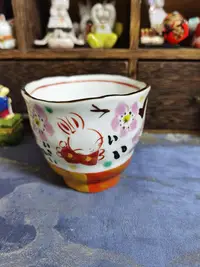 在飛比找Yahoo!奇摩拍賣優惠-日本夕立窯兔子杯有同款藍色117