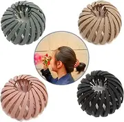crmelassy 4 Pcs Matte Bird Nest Hair Clips Clip Holder Ponytail Bun Barz Accessories for Women and Girls Expandable Fixed Claw Vintage Retractable Hairpin Buckle (Matte (4)) 8 counts
