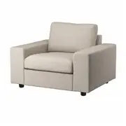 VIMLE armchair, with wide armrests Gunnared/beige