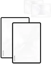 MAGDEPO Page Magnifying Sheet 3X Lightweight Flat Optical Plastic Fresnel Lens with Handy Card Size Magnifier Lenses for Seniors Reading Small Prints, Maps, Books, Bible, Magazines, etc.