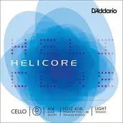 D'Addario Helicore Cello Single D String, 4/4 Scale, Light Tension