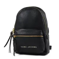 在飛比找PChome24h購物優惠-MARC JACOBS 金字荔枝紋拉鍊後背包-黑色/小