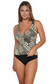 Sunsets Elsie Tankini Swimsuit Top - DD Cup in Venice Seagrass Texture at Nordstrom, Size 38
