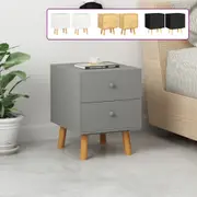 Bedside Cabinets Table Nightstand Telephone Stand 2 pcs Solid Pinewood vidaXL