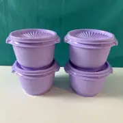 Tupperware Servalier Bowl Set 20oz Set of 4 Lilac Purple New