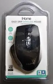 iHome Easy Grip 2.5G Plug & Play 1600 DPI Wireless Mouse