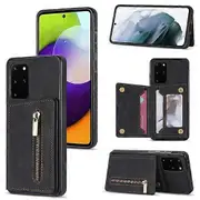 For Samsung Galaxy S20+ Zipper Card Holder Phone Case