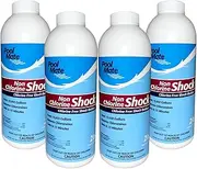 Pool Mate 2-Pounds 4-Pack Non-Chlorine Shock, Chlorine-Free Shock Oxidizer for Pools, Made in USA