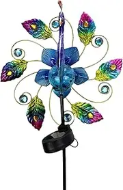 ETUCYNG Wind Sculptures & Spinners,Weatherproof Garden Spinners in Peacocks Shape - Wind Sculpture Yard Spinner with Bright Colors Outdoor Decor
