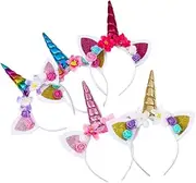 [Baluue] 5pcs Unicorn Hair Hoops Head Headband Hair Accessories for Hair Ties Unicorn Cosplay Band Hair Band Unicorn Hair Accessory Hair Ties Hijab