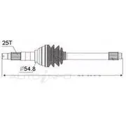 Protex Drive Shaft - Transverse/Cv Shaft - PSA711