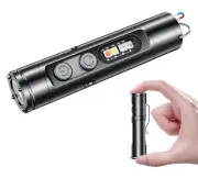 Mini Flashlight, 500 Lumens Rechargeable Keychain Flashlight with Cob Light, ...