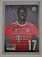 SUPERSTAR SADIO MANE HAND SIGNED 4X6" BAYERN MUNICH PROMO CARD SOCCER LIVERPOOL