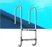 2/3 Step Dock Ladder,In-Ground Pool Ladder,Stainless Steel Pool Steps,Pool Pedal with Handrails,for Indoor Outdoor Pools(2 Step)